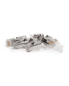 CAT6 Connector RJ45 met hulpstukje - Shielded - voor soepele kabels - 10 stuks