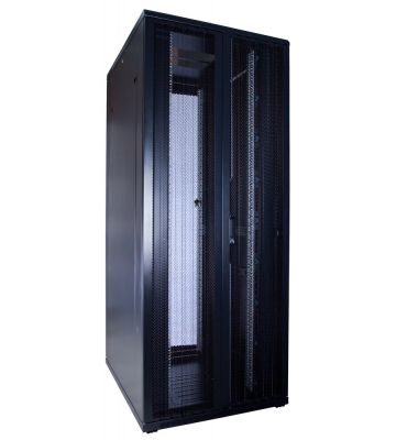 42U serverkast met dubbele geperforeerde voor- en achterdeuren 800x1000x2000mm (BxDxH)