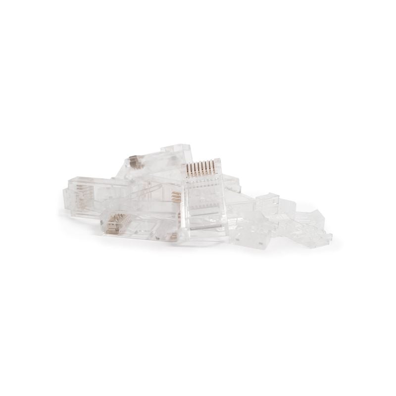 CAT6 Connector RJ45 + Hulpstukje - Unshielded - voor soepele kern - 10 stuks