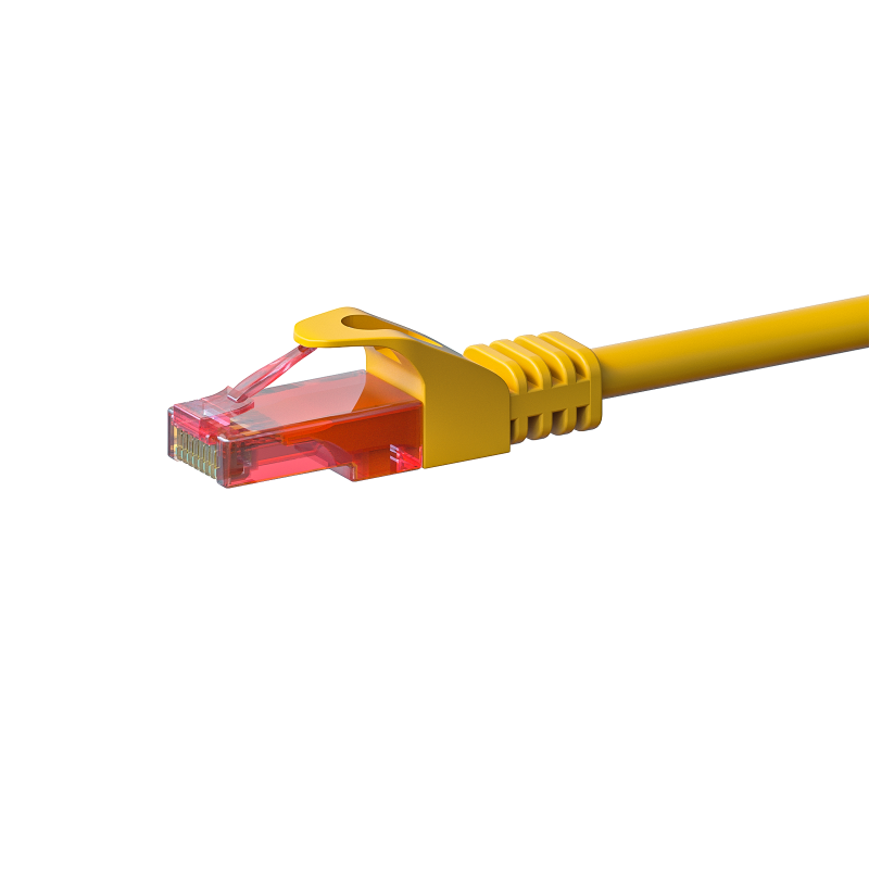 UTP CAT6 patchkabel 0,25m geel - 100% koper