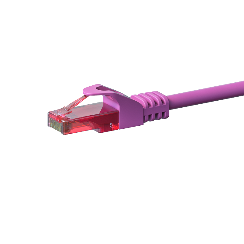 UTP CAT6 patchkabel 1m roze - 100% koper