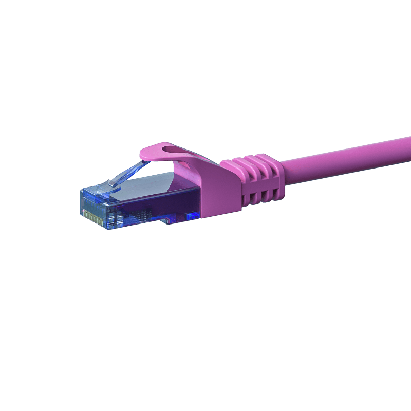 UTP CAT6a patchkabel 1m roze - 100% koper